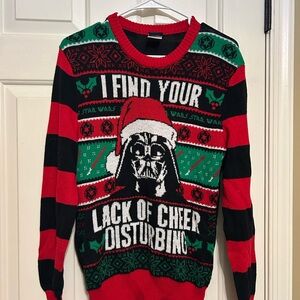 Disney Star Wars men’s ugly Christmas sweater size small